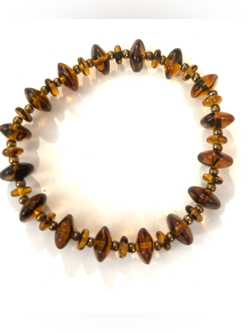 Amber Beaded Stretch Bracelet for Women